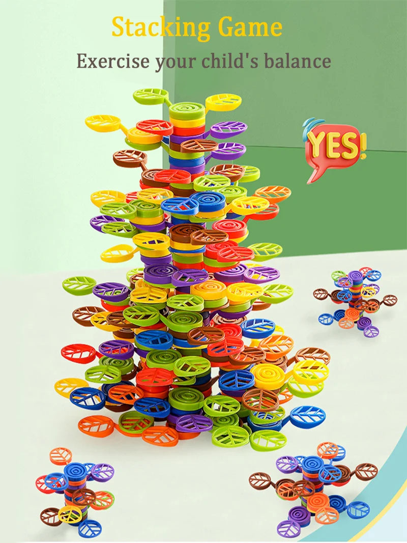 60/120 Pcs Rainbow Tree Plastic Stacking Blocks 🥰