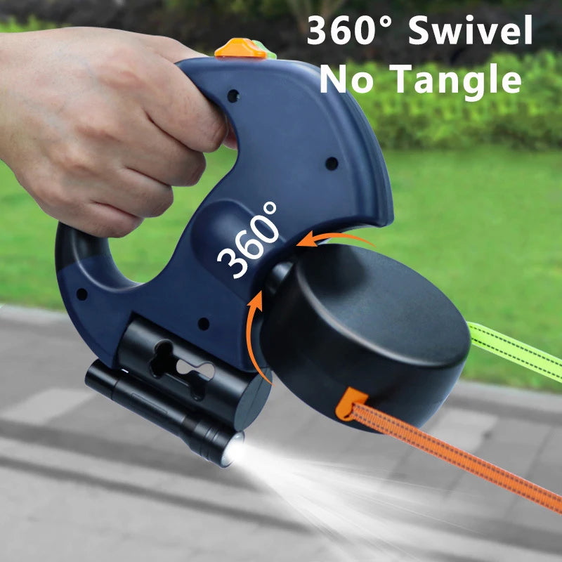 Retractable Dual Doggie Leash with LED Light 🐾